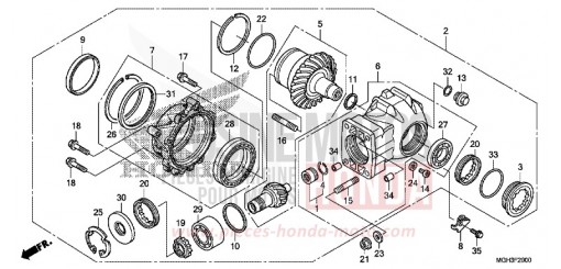 FINAL DRIVEN GEAR VFR1200XDD de 2013